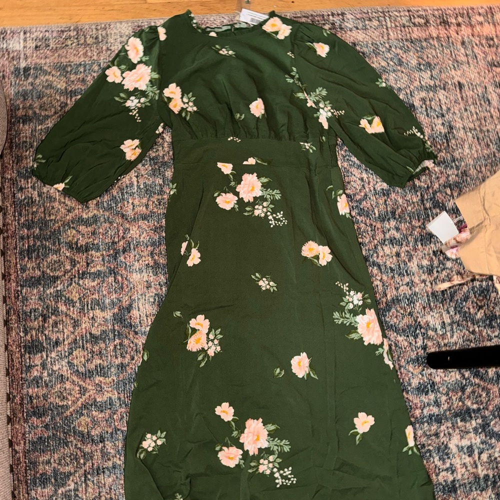 Baltic Born Olive Floral Dress - Picture 2 of 6